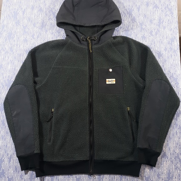 Howler Bros Other - Howler Bros Sherpa Fleece Full Zip Hooded Jacket Mens Medium Gray Heed The Call